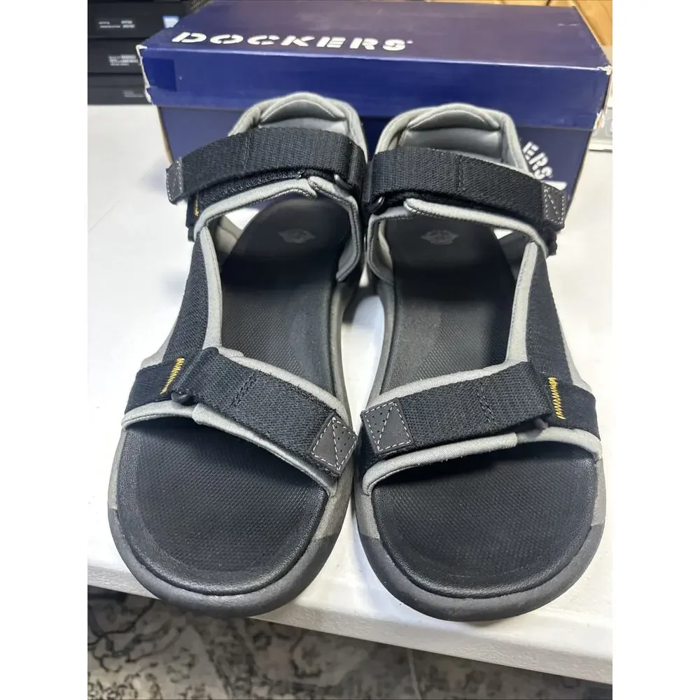 Dockers Zander Black Hook & Loop Hiking Sandals | Men’s Size 13 US | New